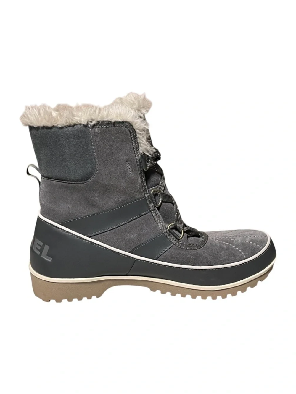 Sorel Tivoli II Waterproof Winter Boots Gray Faux Fur Womens 11
